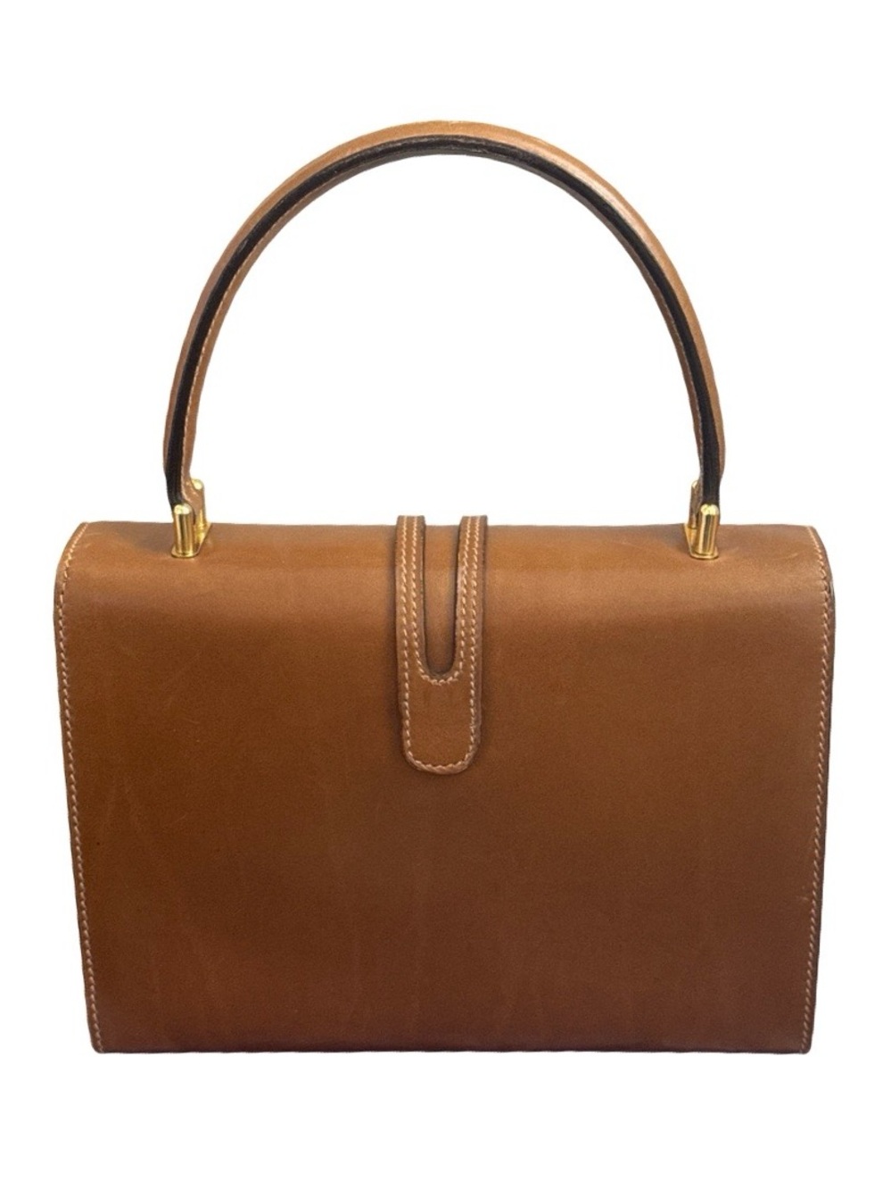 Gucci Brown Leather Top-Handle with Gold Hardware - Picture 4 of 17